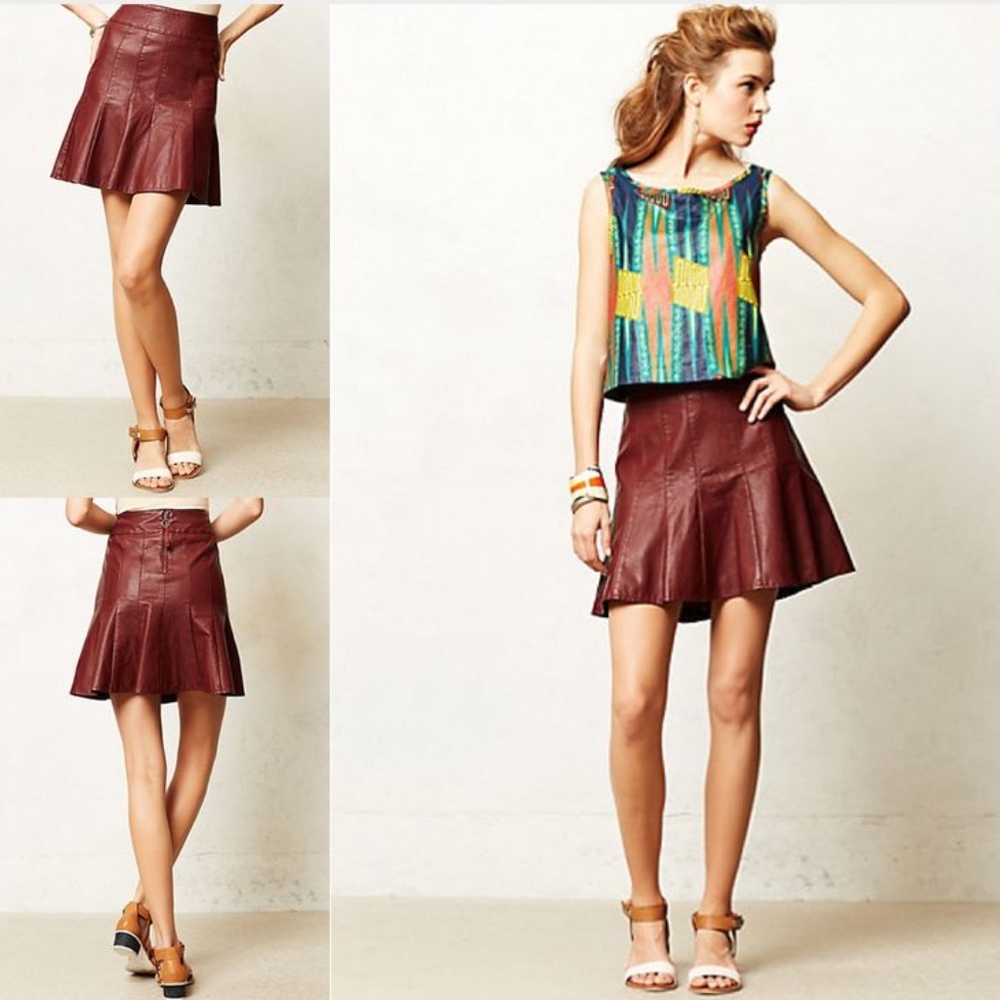 HD in Paris Vegan Leather Skater Skirt